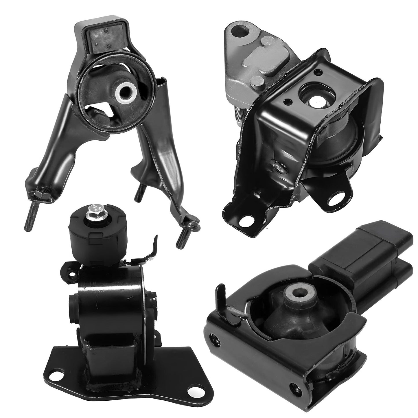 4-piece set of engine, motor, and transmission brackets for 2003-2008 for Toyota for Corolla L4 1.8L automatic transmissions.