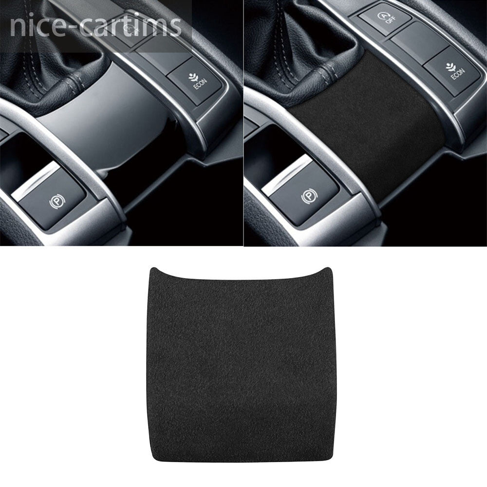 Suede Black Gray Console Gear Shift Lower Panel Cover for Honda for Civic 10th 16-21