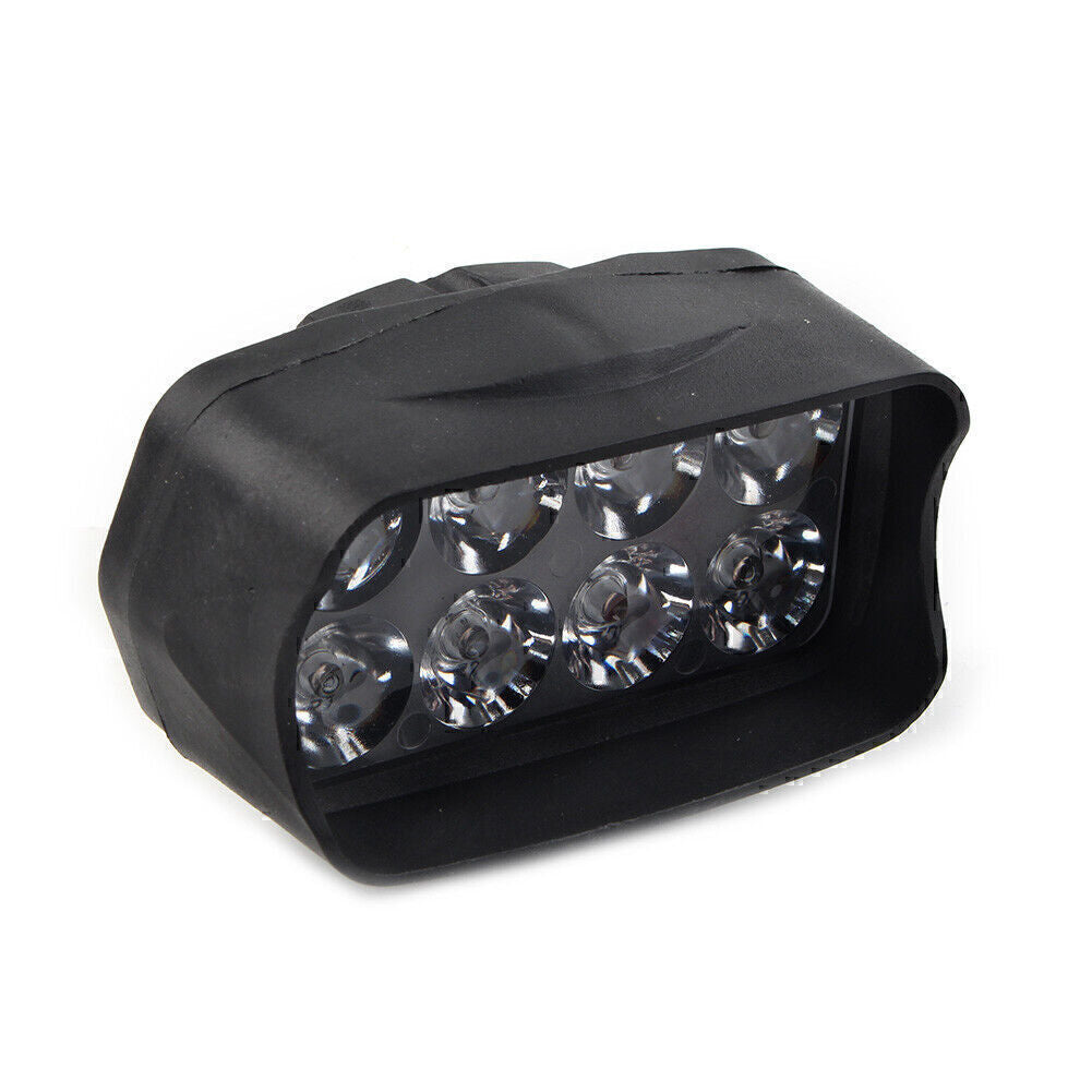 1X Motorcycle Headlight Spot Fog Light White 8-LED Headlamp For Car UTV ATV 12V