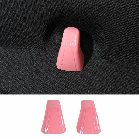 Fit for Dodge for Challenger 2015-2022 ABS Pink Back Row Hook Decoration Cover 2PCS
