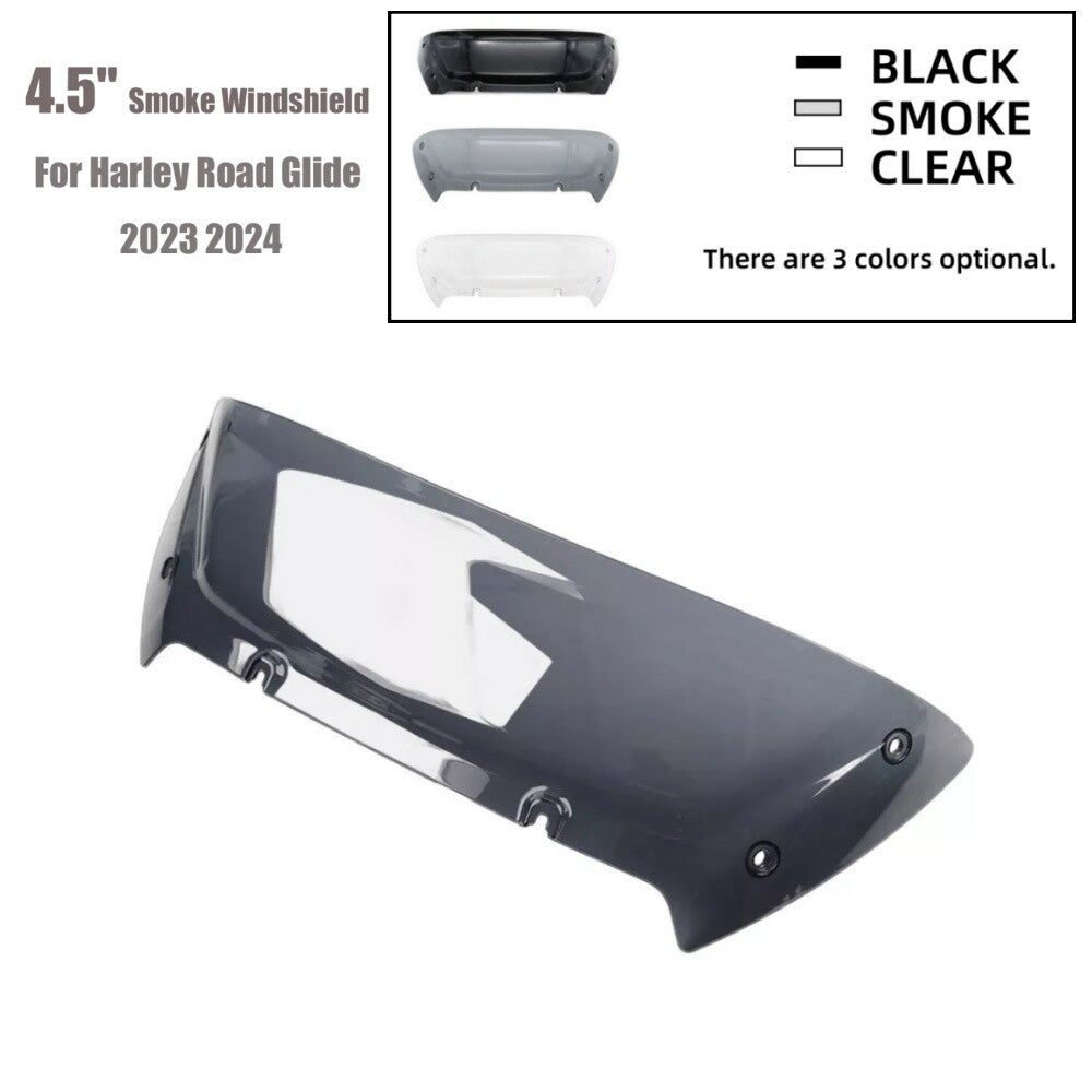 Motorcycle 4.5 Windshield Windscreen Smoke for Harley Road Glide FLTRX 2024-up