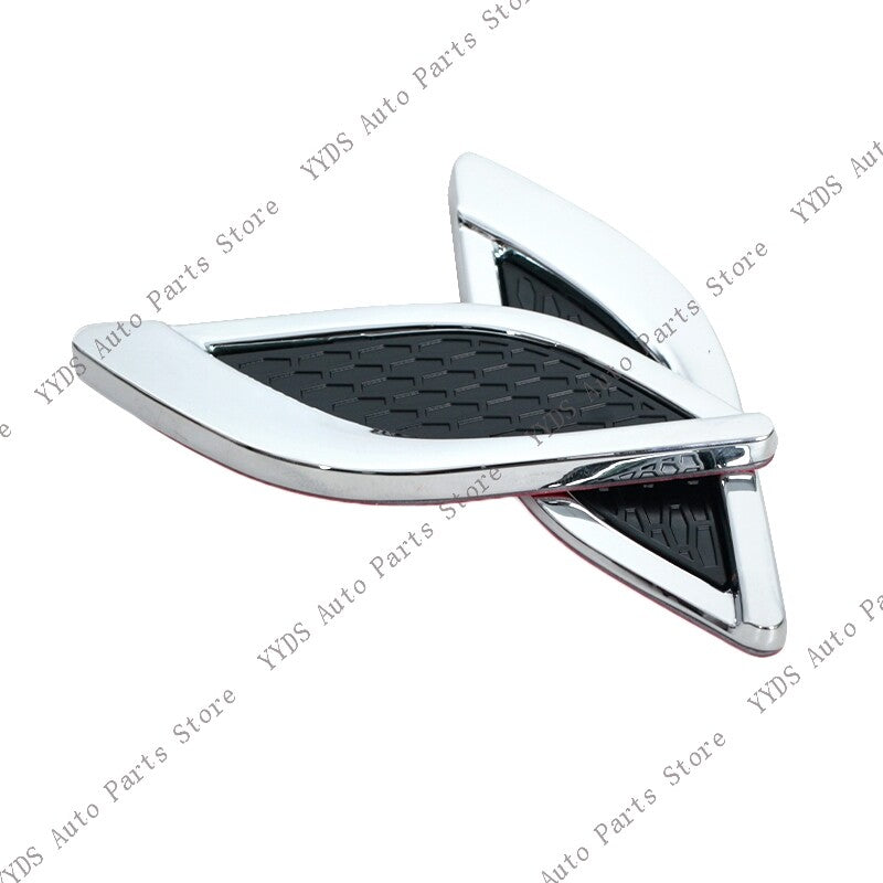 6Pcs Shark Gill Simulation Air Outlet Side Engine Hood Sticker Modified