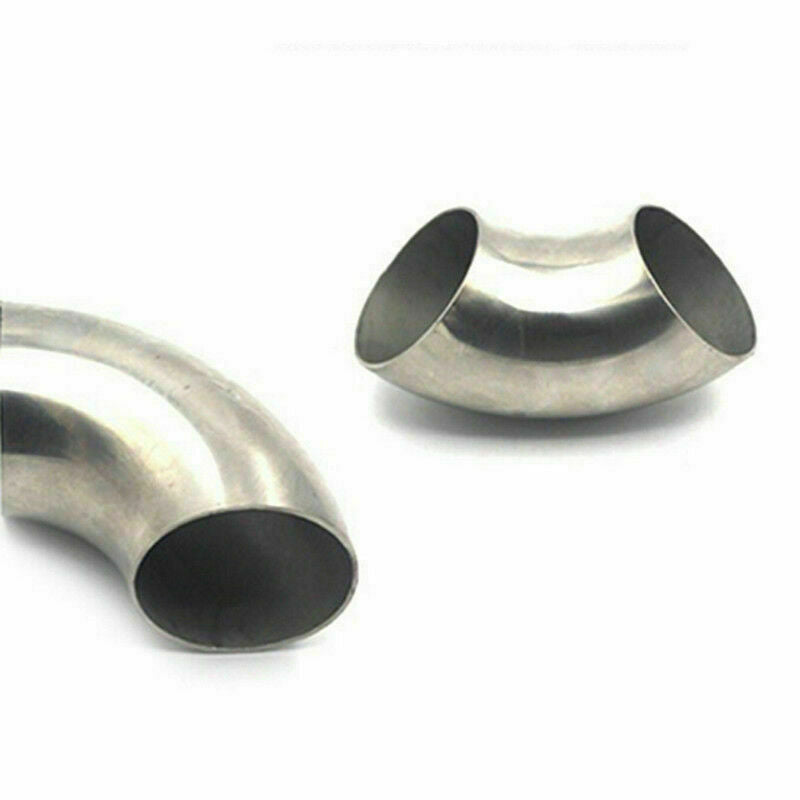 2.36in/60mm Stainless Steel Car 90¡« Bend Exhaust Pipe Tube Elbow Fitting Welded