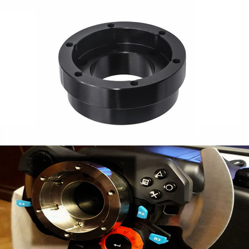 Refit 70mm/2.75-inch Racing Steering Wheel Wheel Adapter Aluminum Black