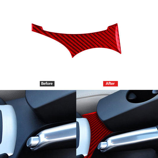 Red Carbon Fiber Lower Part Gear Shift Trim for BMW X3 2004-2010