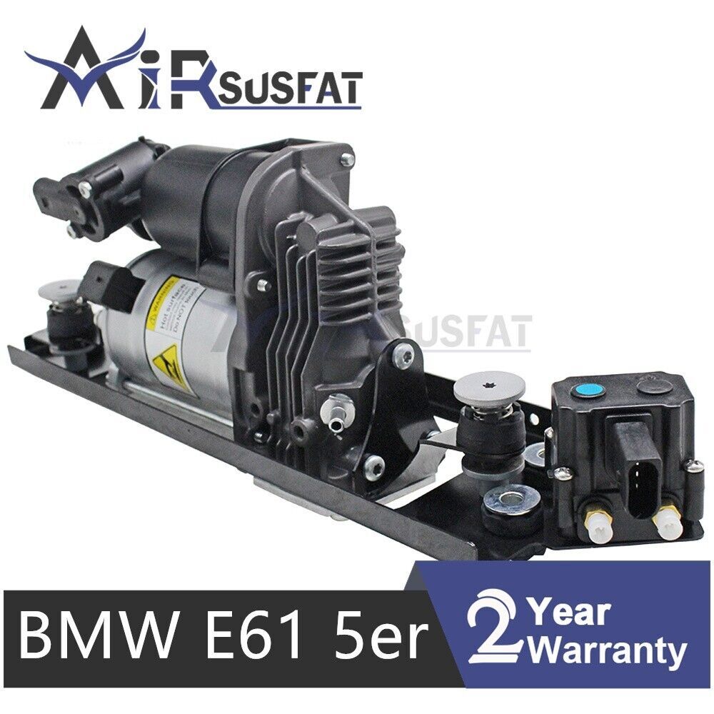 2 Air Suspension Spring Bags  1 Air Compressor Pump for BMW 5ER E61 2003-2010