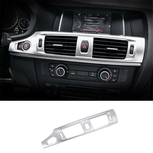 Silver Central Console ABS Air Outlet Vent Trim for BMW X3 F25 X4 F26 2011-2017