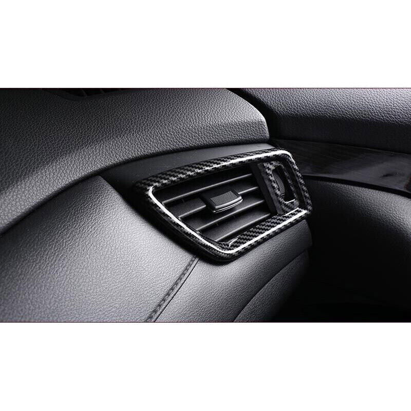 for Nissan Rogue 2014-20 Carbon Fiber Look Dashboard Side Air Vent Cover Trim 2X