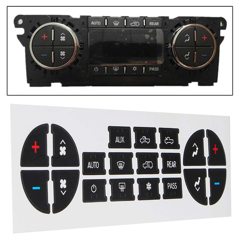 2 AC Dash Button Repair Kit for Select GM Vehicles - Fix Ruined Faded Controls