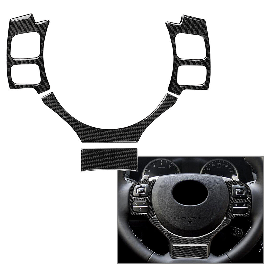 Interior Carbon Fiber Steering Wheel Cover Trim Fit for LEXUS IS250 NX200 200t 300h