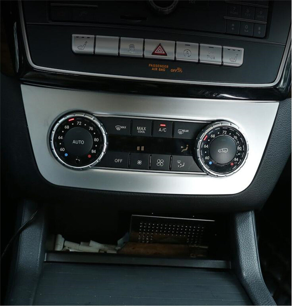Silver ABS Center AC Switch Adjustment Panel Trim for Benz GL GLE GLS ML 2013-19