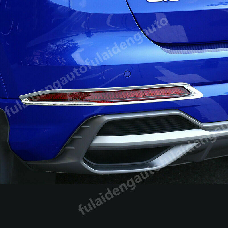 for Audi Q3 2019 2020 2021 ABS Chrome Rear Fog Light Lamp Decor Covers Trim 2P