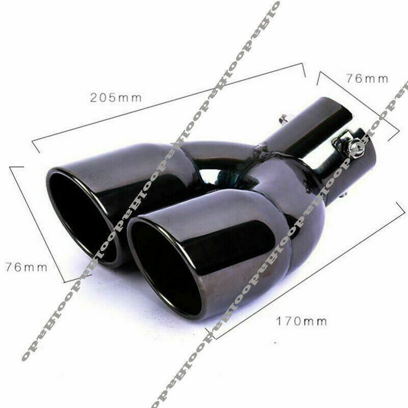 BLACK STAINLESS MUFFLER EXHAUST TIP FINISHER for TOYOTA HIGHLANDER 2020-2023