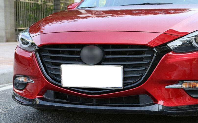 2P Glossy Black Front Bumper Grille Frame Trim Cover for Mazda 3 Axela 2017-2018