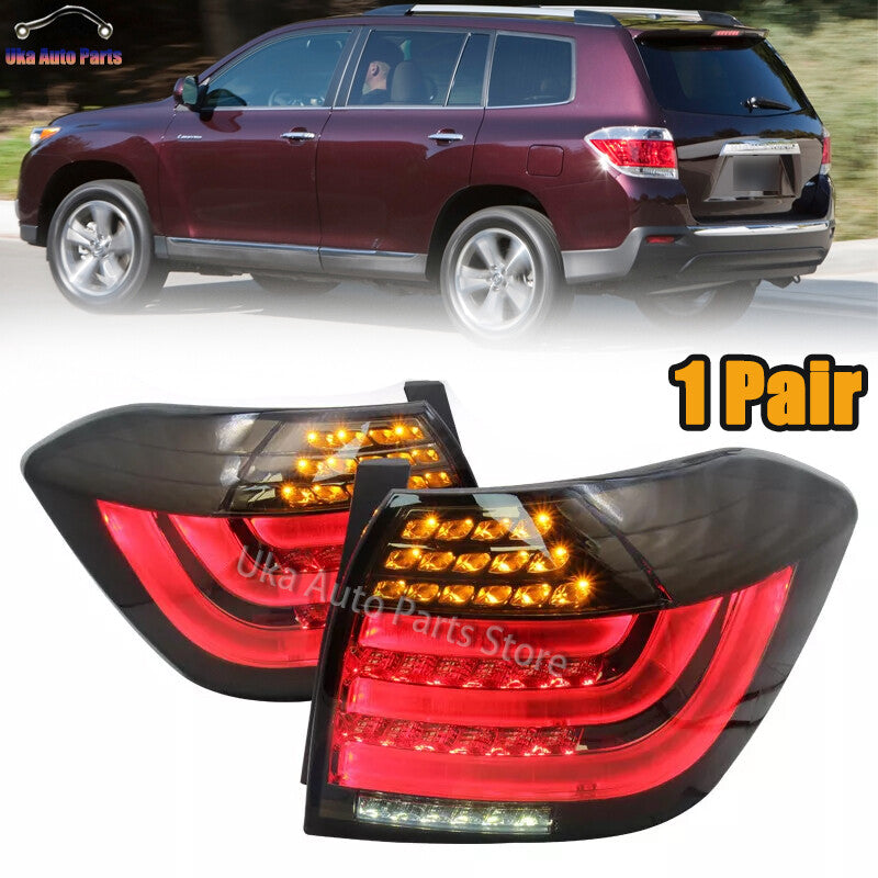 LHRH LED Tail Light Rear Brake Lamp Smoked for Toyota Highlander 2011 2012 2013