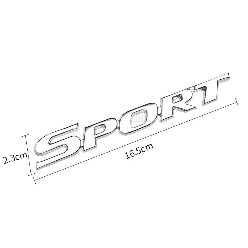 Metal Black Sport Logo Emblem Badge Decal Sticker Fit For Car Racing Fender Door