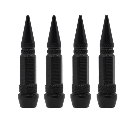 4-piece car tire valve cover rod air dust cover, premium metal, red and white, suitable for VW .