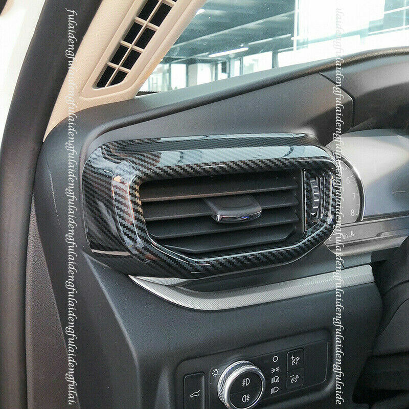 2PCS for Ford Explorer 2020-2022 Carbon fiber Dashboard Side Air Vent Cover Trim