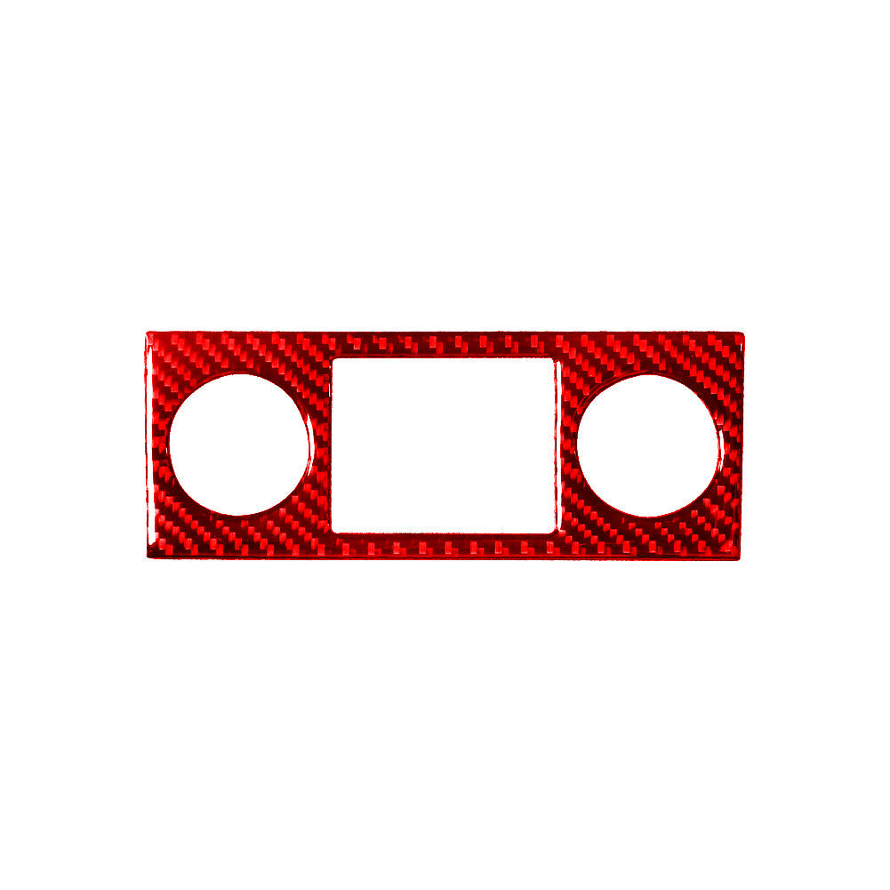 Red Carbon Fiber Digital Climate Cover Trim For Silverado/tahoe/ for sierra 2007-2014