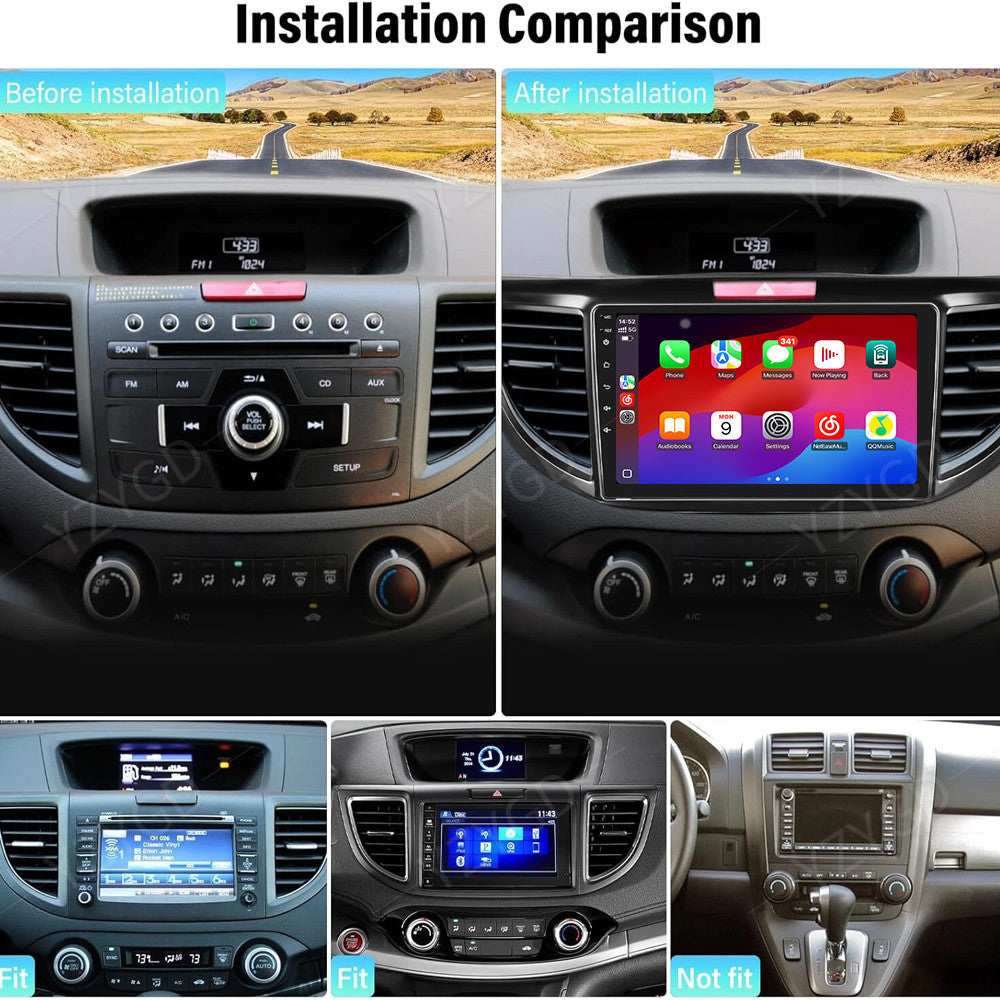 for Honda CRV 2012-2016 10Carplay Android 14 Car Stereo Radio GPS NAVI Screen