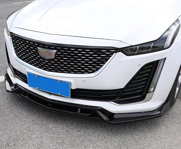 Glossy Black Front Bumper Lip Spoiler Bodykit For auto for Cadillac CT5 CT5-V 20-23