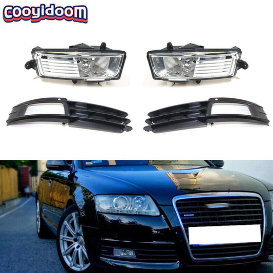 For 2009-11 for AUDI A6C6 Quattro Front Bumper Fog Lights Fog Lamps With Grilles Set