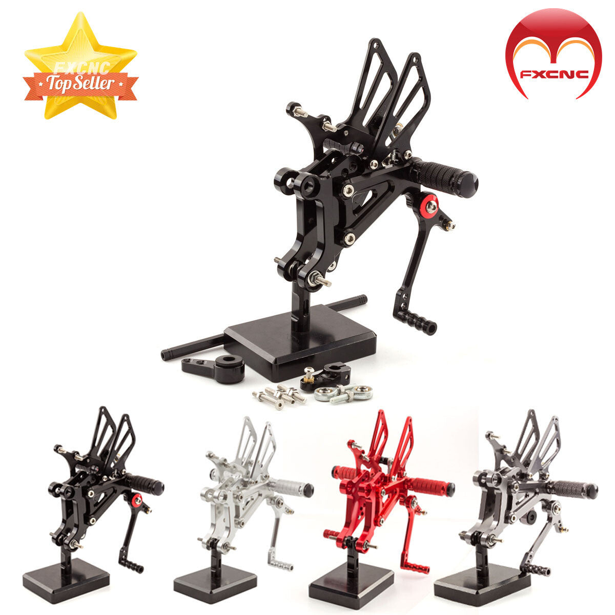 CNC geared footrest foot pin shifting mechanism suitable for RS125 2T 1995 - 2008 2009 2010