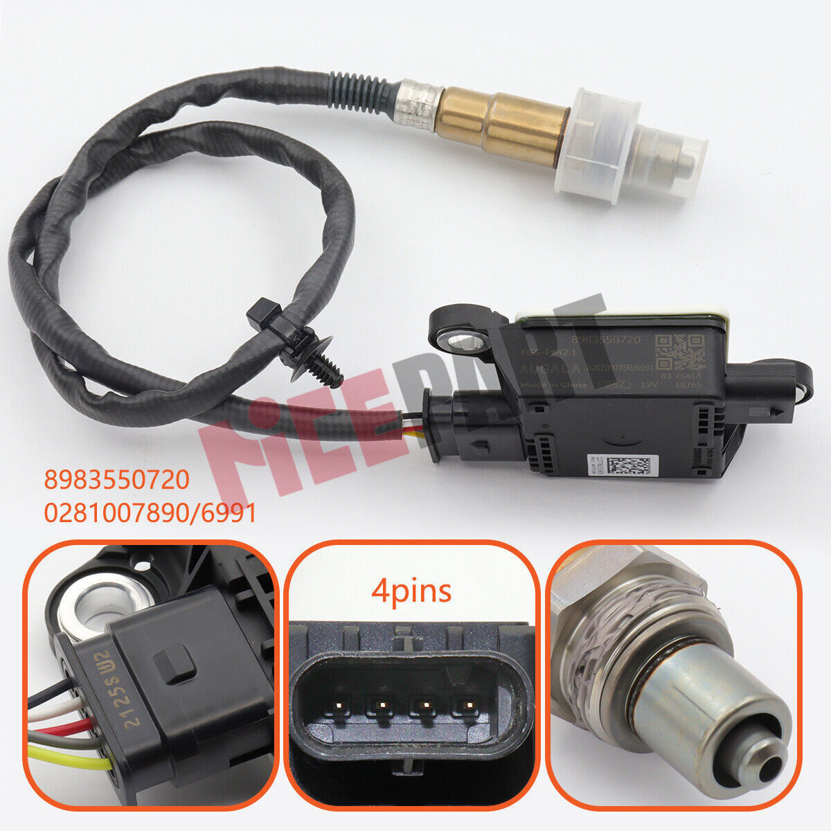 8983550720 0281006991, 1275100944 Compatible with for Isuzu D-MAX particle sensors
