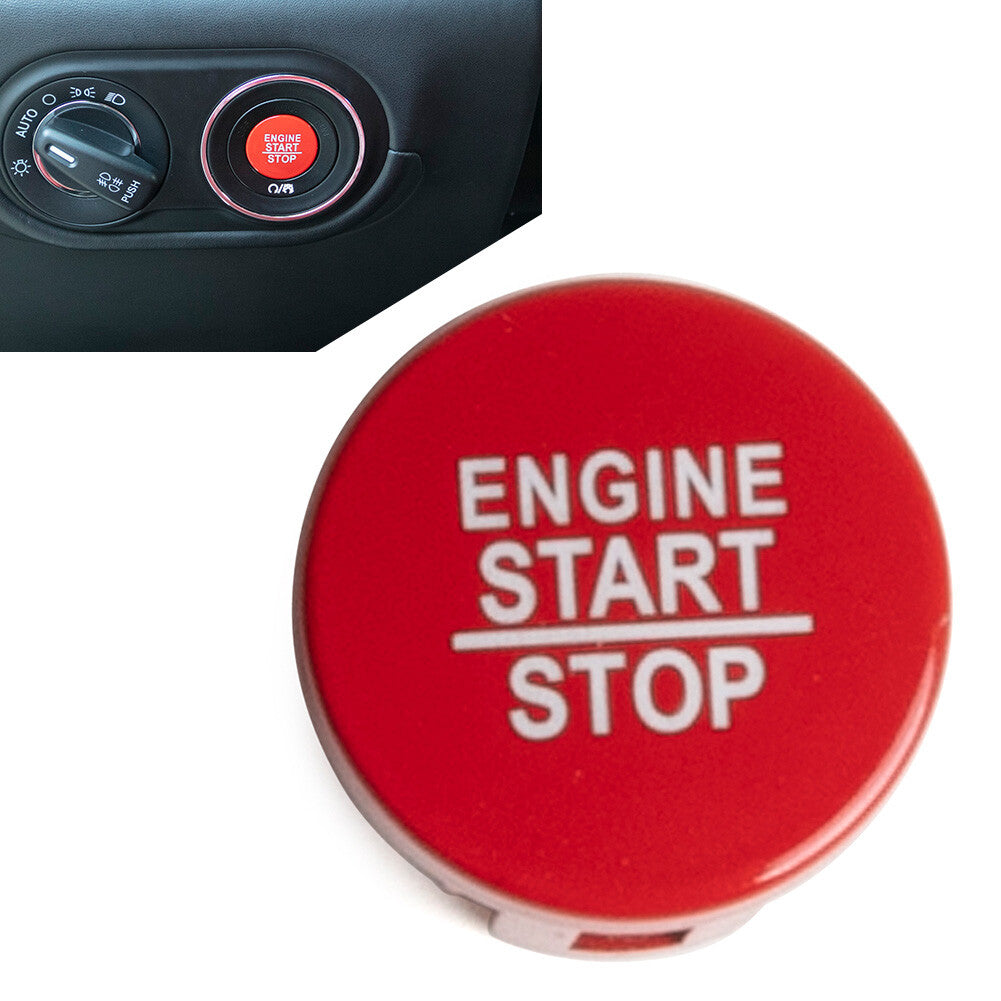 Car Engine Start Stop Button Cover Red Fit for Maserati Ghibli Quattroporte 2014-21