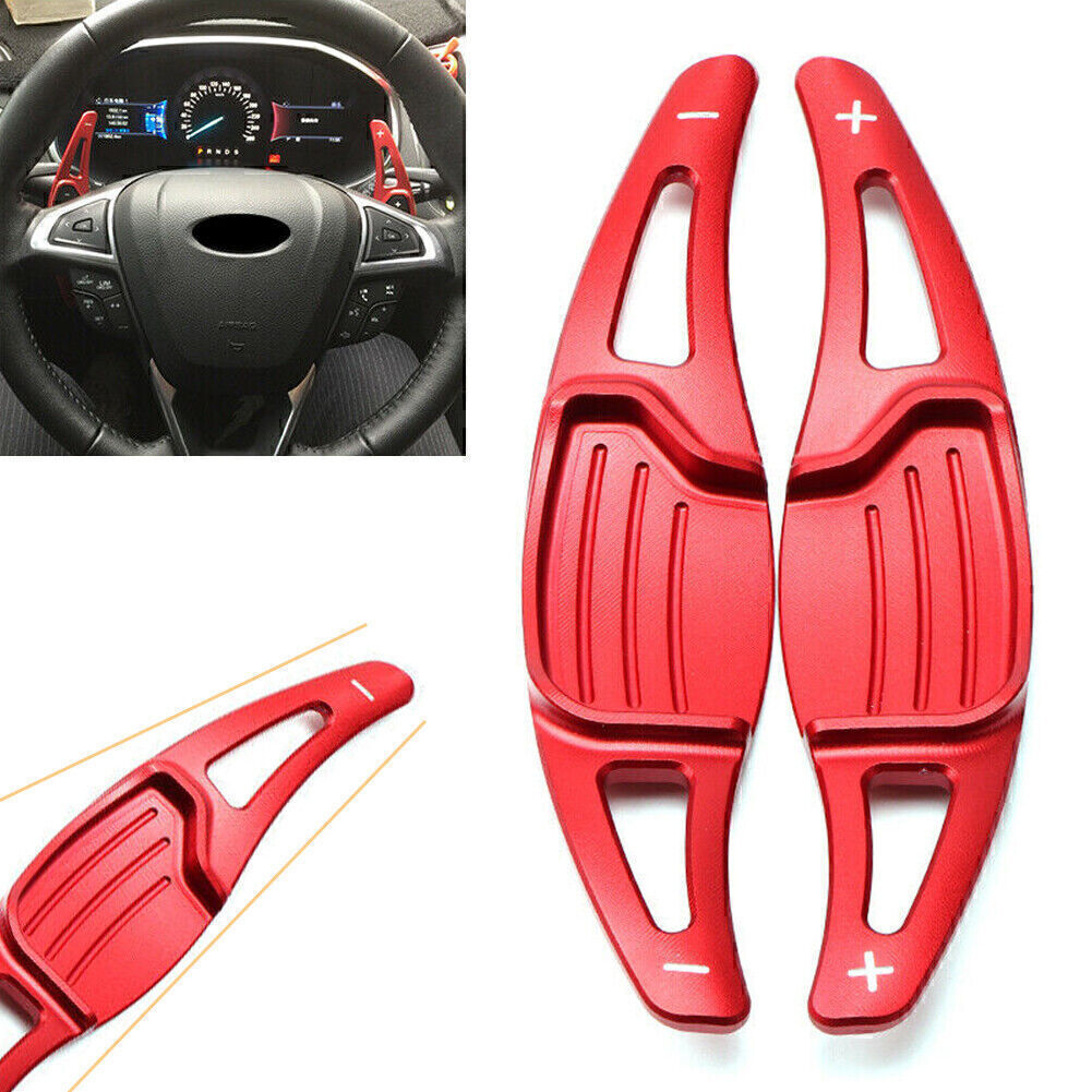 Red Car Steering Wheel Shift paddle Shifter Extension Fit for Ford Mondeo 2013-2019