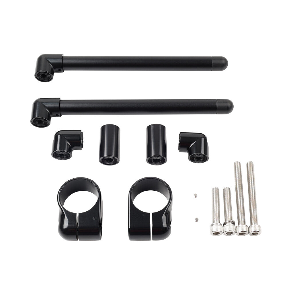 Motorcycle 48MM Cafe Racer Bars 7/8 Universal Clip-On Handlebar Fork Tube