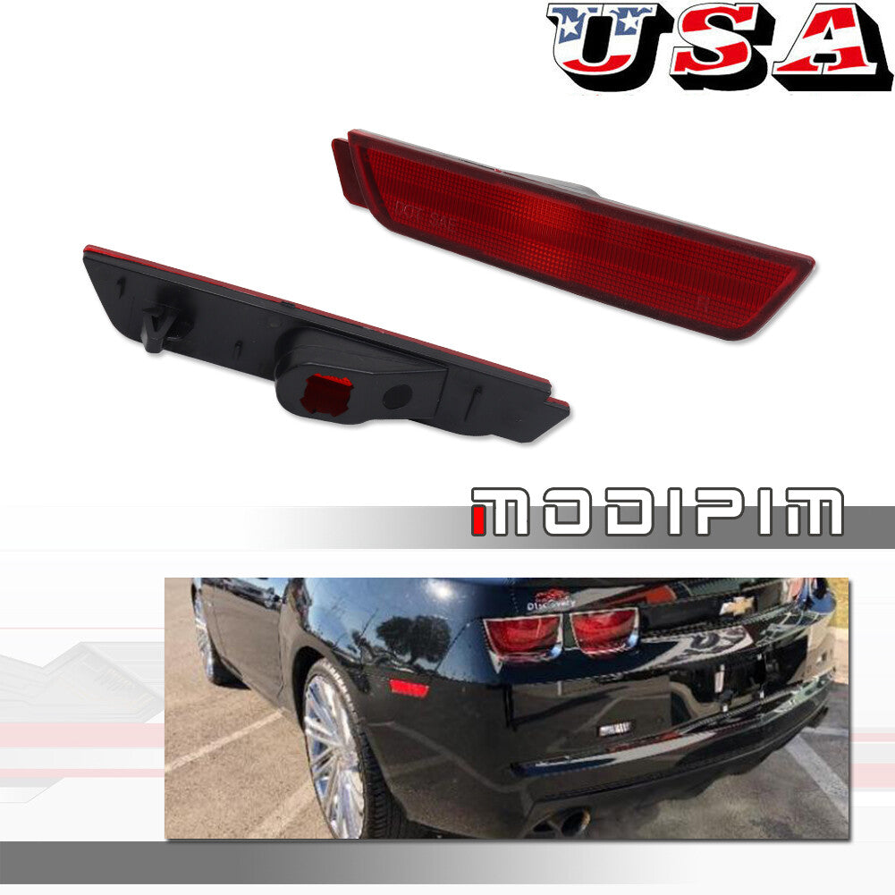 LH RH Red Lens Rear Fender Side Marker Light Housing for 2010-15 for Chevrolet Camaro