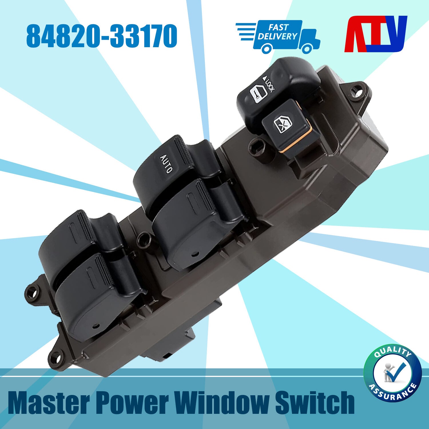 Front LH Master Power Window Switch 84820-33170 Fits 03-08 for Toyota for Corolla Matrix