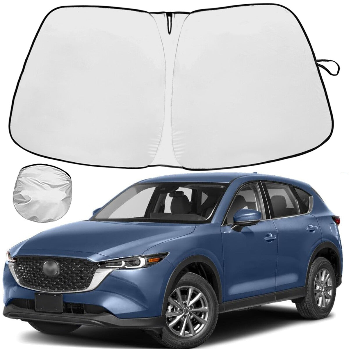 For 2017-2024 for Mazda CX5 Windshield Sun Shade Foldable UV Heat Block Shield Cover