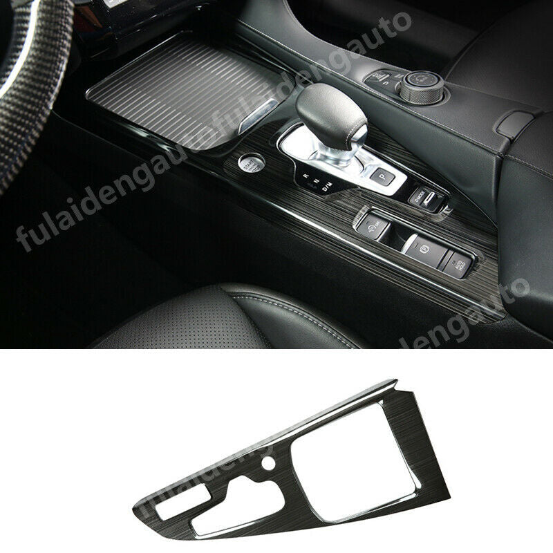 for infiniti QX50 2018-2024 Black titanium central console Gear shift panel trim