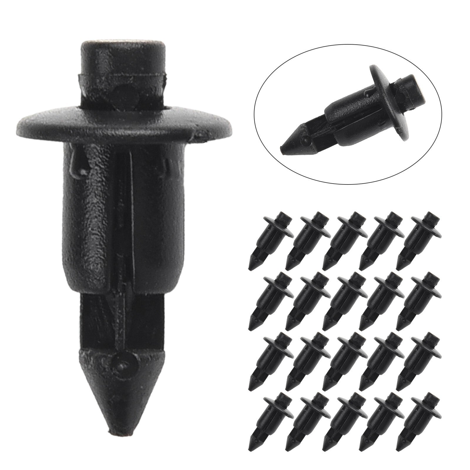 20 Panel Fasteners 6mm Bicycle Black Fairing for Suzuki -Rivet