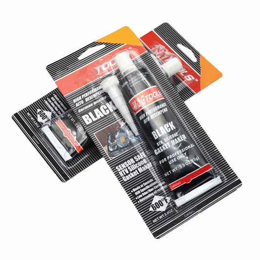 2 Pcs High Temp Safe Silicone Sealant Adhesive Black Glue Car Metal Adhesive