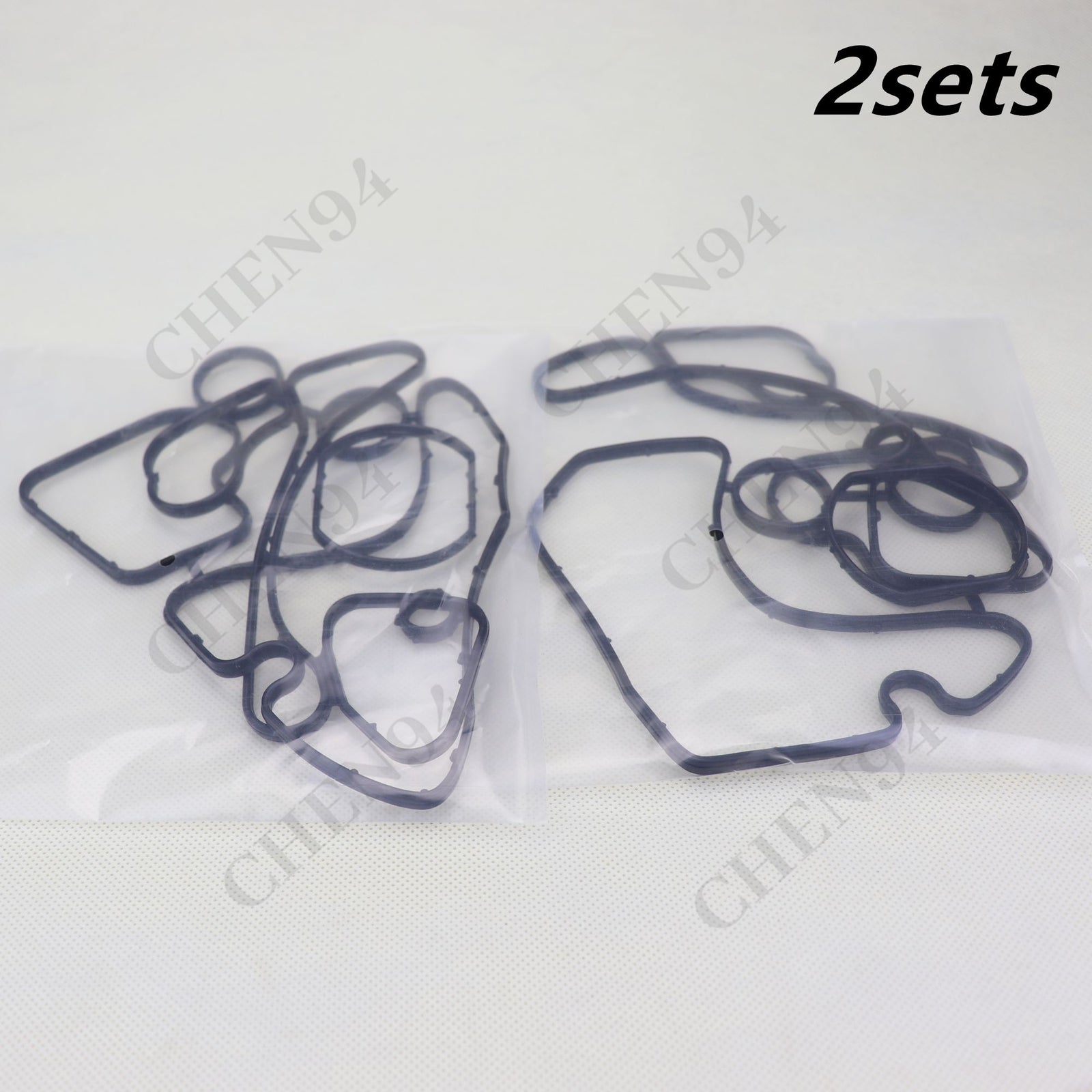 2sets For 2013-16 for Audi A6 A7 for A8 Q5 Q7 Quattro 3.0L Engine Oil Cooler Gasket Seal