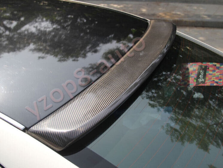 for Infiniti Q50 2014-23 Dry Carbon Fiber Rear Roof Trunk Spoiler Wing Flap Trim