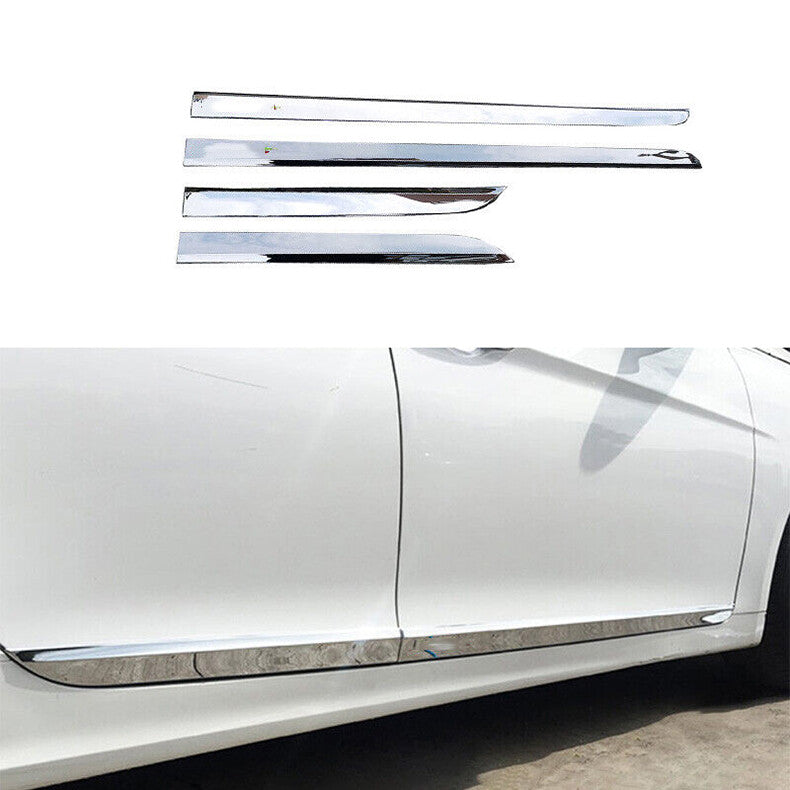 for Hyundai Sonata 2011-2014 Chrome Car Body Door Side Molding Sill Guard cover