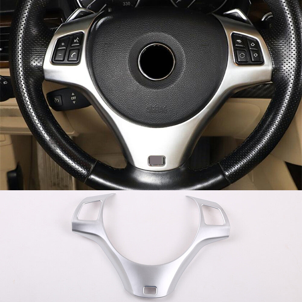 for BMW 3 Series E90 E92 E93 2005-12 Inner Steering Wheel Panel Cover ABS Silver