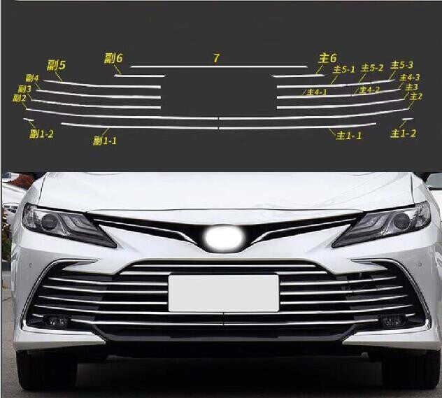 for Toyota for Camry XSE 21-23 Chrome Steel Front Center Grille Grill Cover Trim 19x