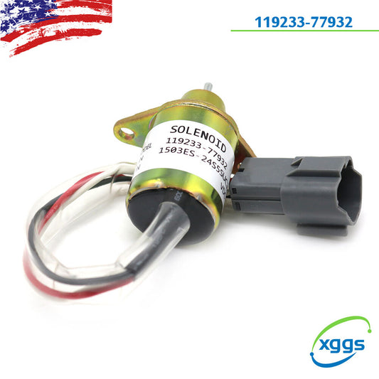 New Fuel Diesel Shut Off Shutdown Solenoid 119233-77932 For John Dere Tractor