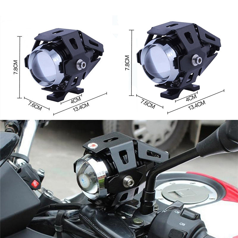 2-pack U5 motorcycle headlights, LED fog lights, 125W, in stock.