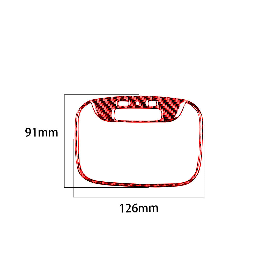 Red carbon fiber roof light panel cover trim is suitable for the for Mitsubishi Lancer. (08-15)