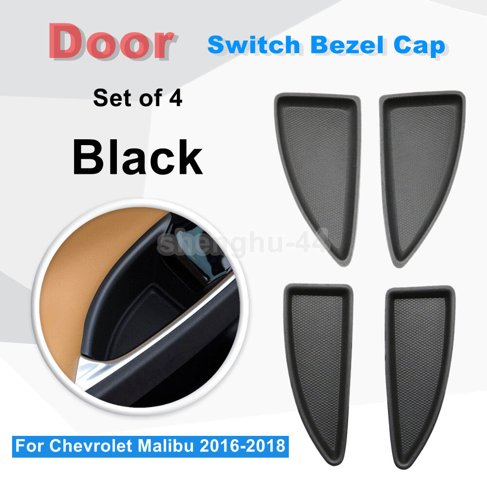 For GM for Chevy 2016-2018 Malibu Interior-Front and Rear Door-Switch Bezel Cap Set
