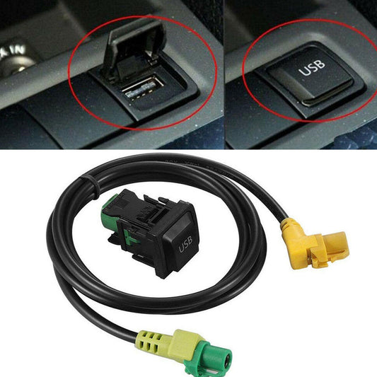 USB Car Switch Socket with Cable for VW RCD510 RCD310 for Golf /GTI/R MK5 MK6 for Jetta