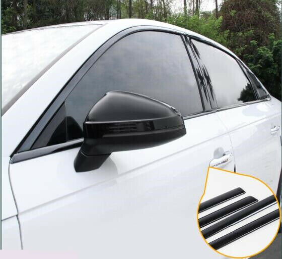 for Audi A3 S3 2015-20 Black Steel Window Strip Sill Molding Cover Trim Set 10x