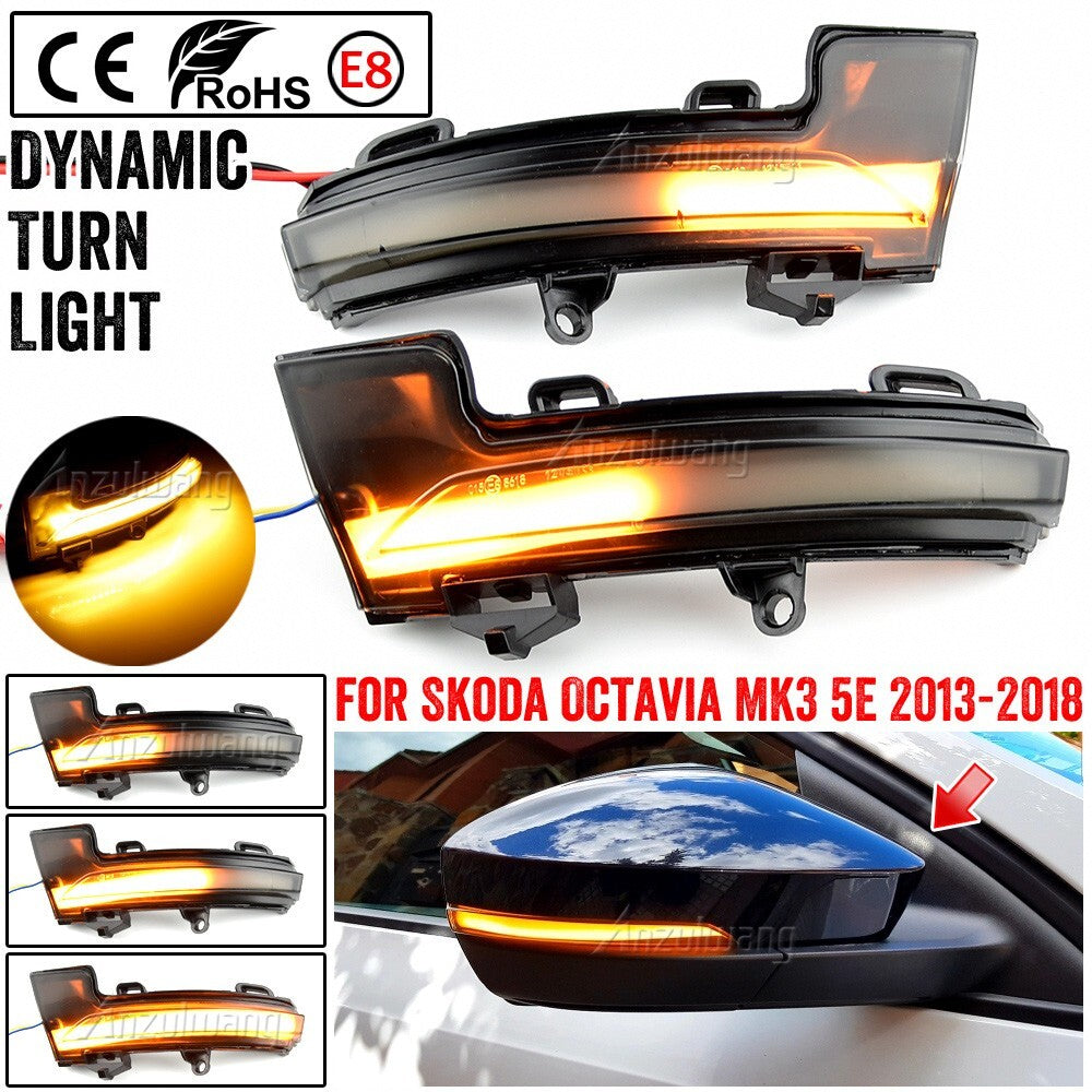 Dynamic Turn Signal Light for Skoda Octavia MK3 5E 2013 2014 2015 2016 2017 2018