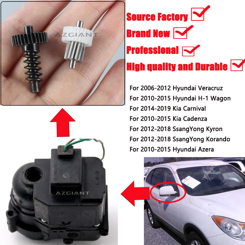 Side mirror folding motor gear suitable for SsangYong Kyron for Korando 2012-2018
